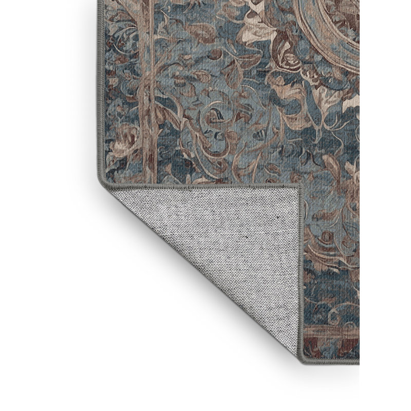 Machine Washable Gray Area Rug, Runner 2' x 5'