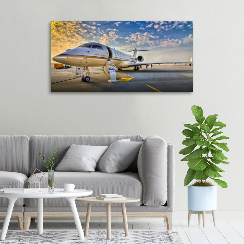Plane - No Frame Print on Canvas