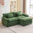 Arale 86'' Wide Comfy Cloud Couch Sectional Loveseat Sofa with Ottoman-1533477520