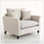 Fauteuil surdimensionné en chenille avec accoudoirs à volants-503459707