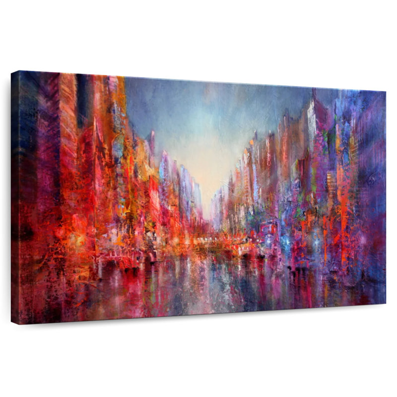 Avery City On The River I, 26" H x 39" W