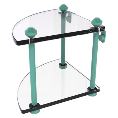 Étagère d'angle en verre à deux niveaux Southbeach Collection SB