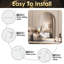 Bogen Wall Mirror Bathroom Mirror, 66 X 96 Cm, Decorative Wall Mirror, Arch Semicircular Makeup Mirror, Tempered Glass With Aluminium Frame For Bathroom, Hallway, Living Room, Bedroom-42814048