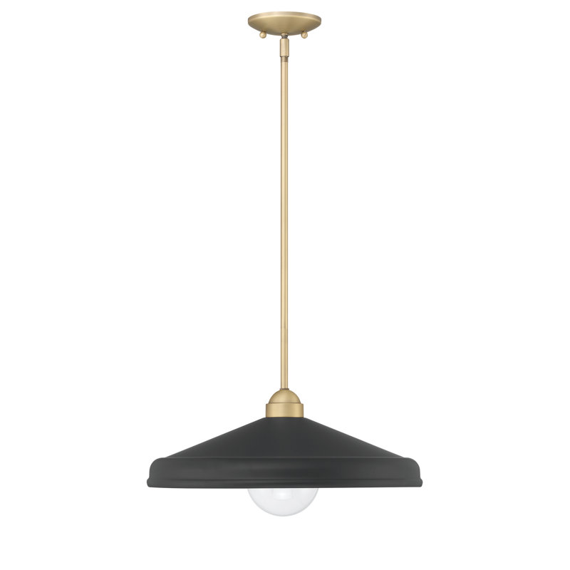 Luminaire suspendu dôme l 18 po Delilah, Noir