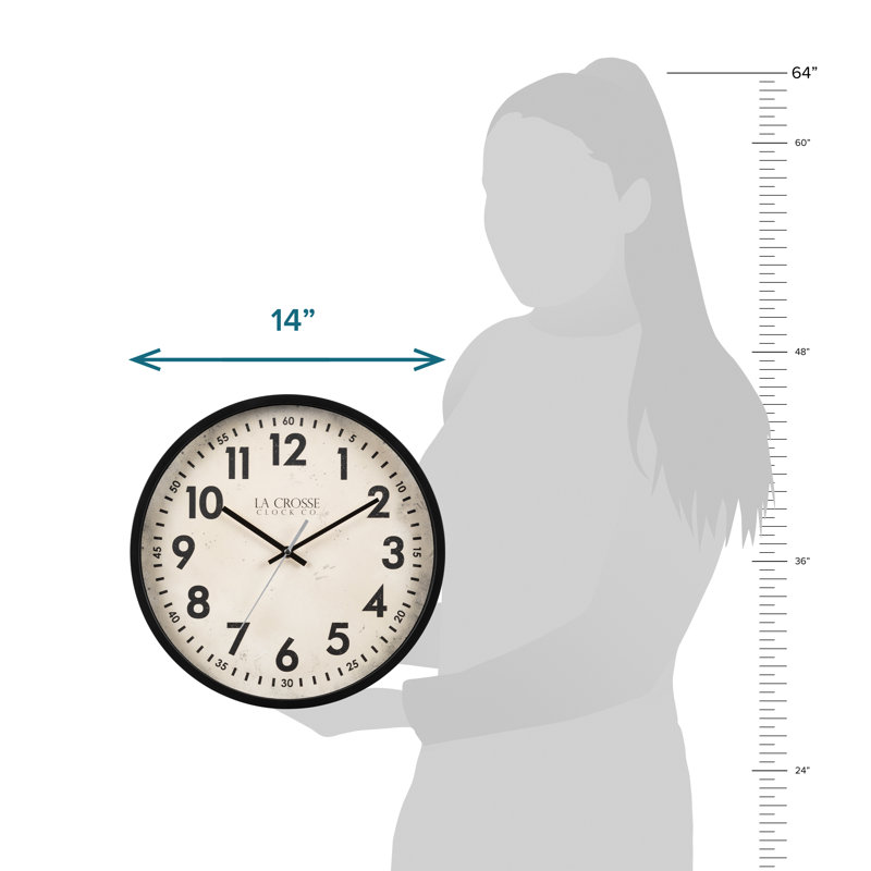 Haneza 14" Quartz Wall Clock