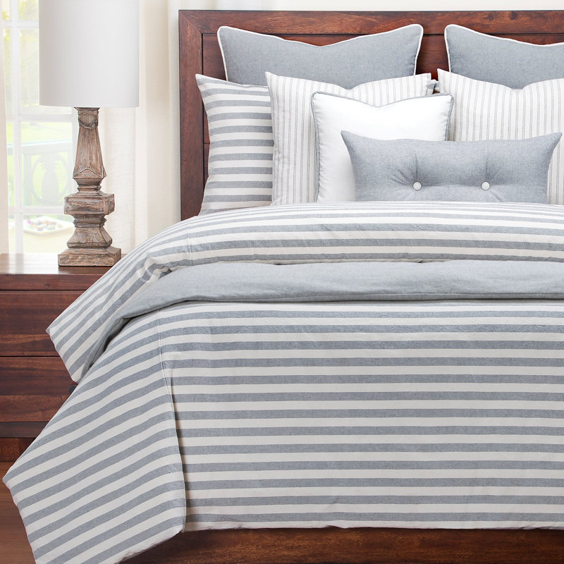 Farmhouse Farmhouse / Country Duvet Cover, Queen, Pewter