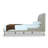 Heather Mid-Century Modern Velvet Upholstered Platform Bed in Cream and Black-515308513-515308518