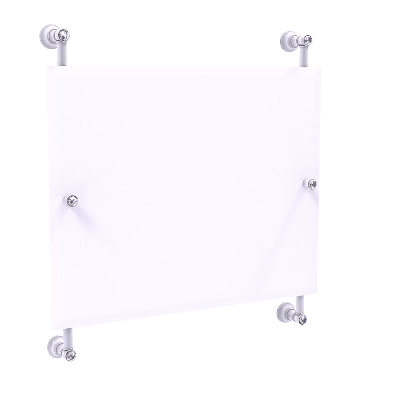 Miroir de salle de bain sans cadre Gavin, Blanc mat