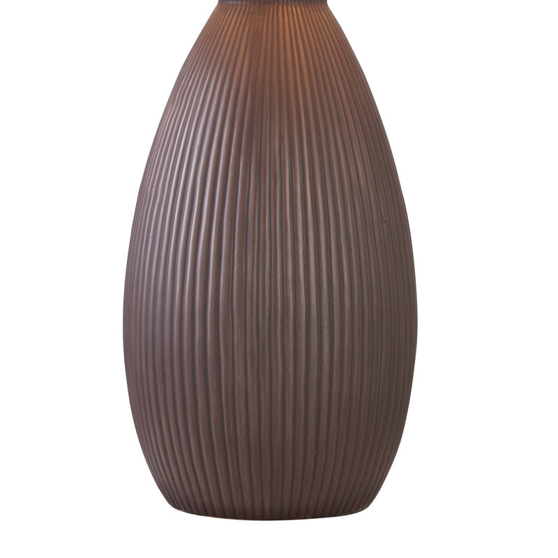 Lampe de table moderne en céramique 22 "avec gradation à 3 voies Wharton pour salon, chambre à coucher et bureau, Brun