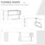 Table de bureau d'angle 360 rotative, 55 po en forme de L avec 3 rangements, blanc, pour chambre à coucher, salon, poste de travail d'ordinateur, tablettes de maison moderne, coin-détente