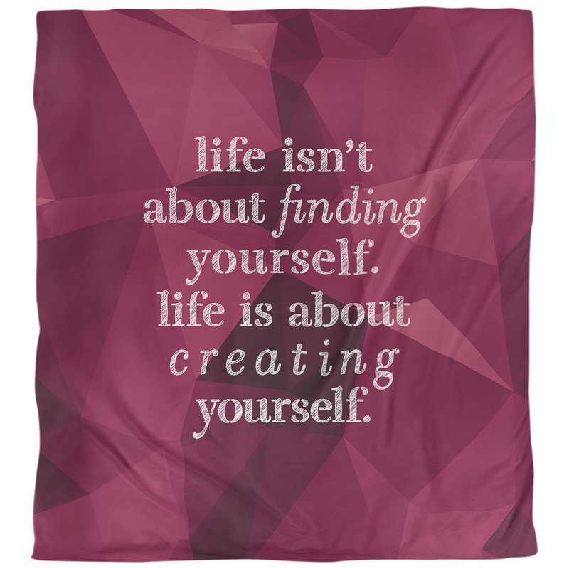 Housse de couette simple Creative Yourself Quote, Housse de couette pour grand lit, Spinelle