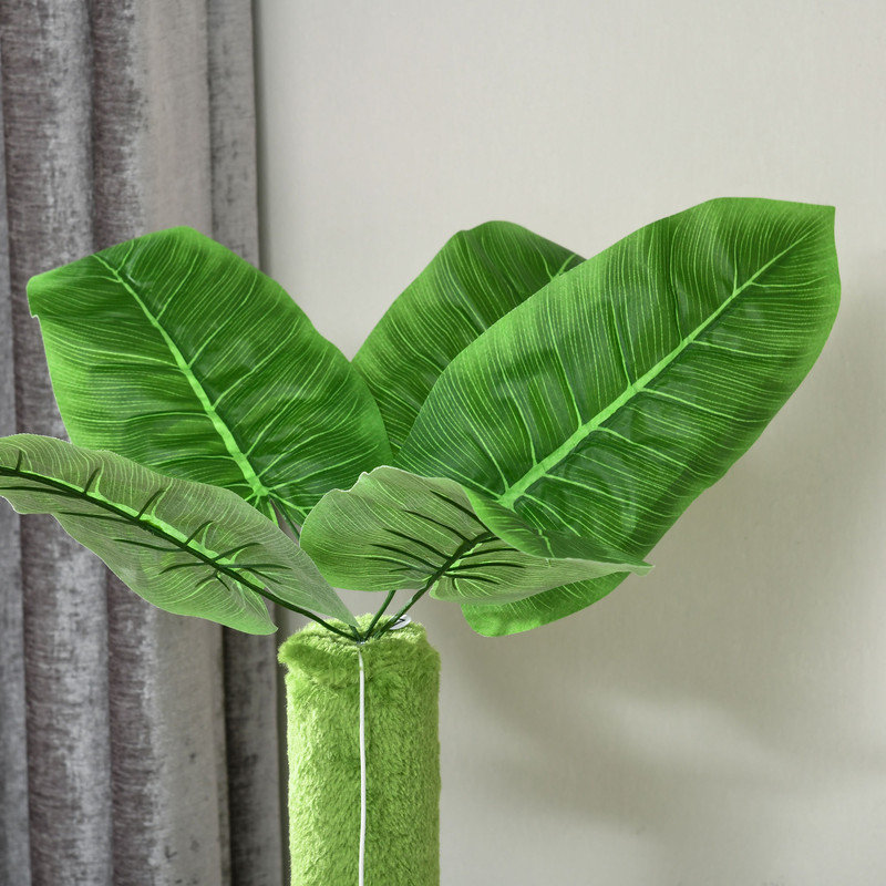 Arbre à chat 56 "Green Leaf par PawHut - Tour pour chat avec hamac, poteaux à griffer en sisal, plateformes, ballon de jeu suspendu et dispositif anti-basculement pour chats d'intérieur