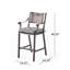 Tabouret de bar de patio 28,25" avec coussin Piggott-1765086796