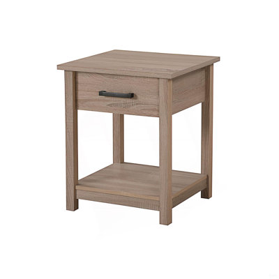 Table de chevet avec tablette basse et tiroir