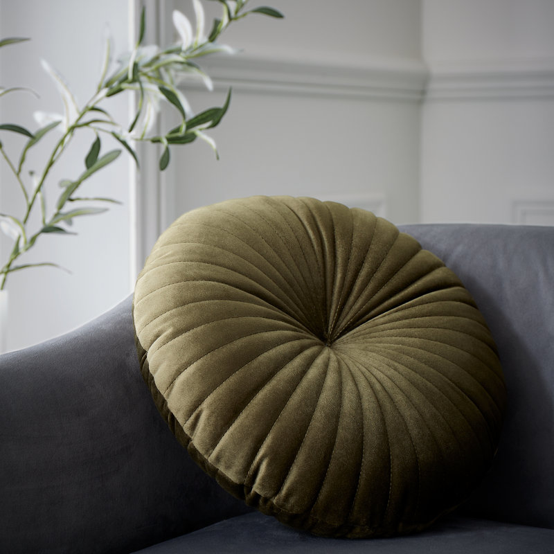 Round Soft 40x40cm Cushion, Green