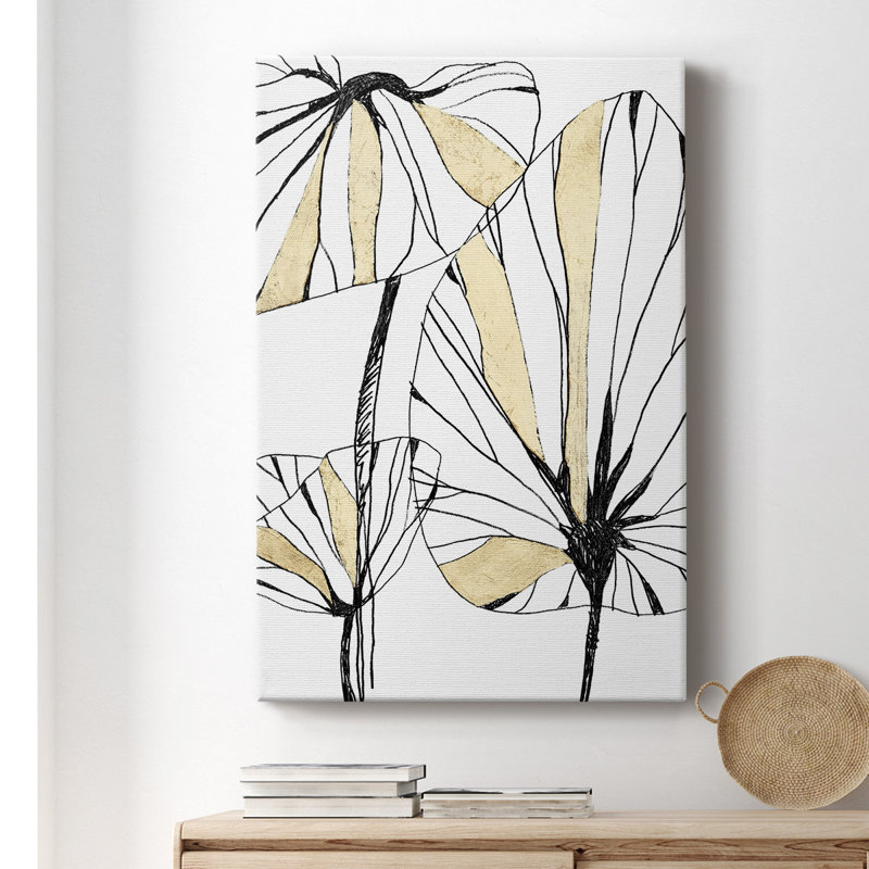 Impression sur toile tendue avec tropiques linéaires, L 24 po x H 36 po x P 1 po