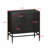 2 Door Wooden Storage Cabinet Accent Cabinet with Metal Leg Featuring Two-tier Storage
