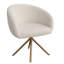 Fauteuil blanc Constante avec pieds dorés