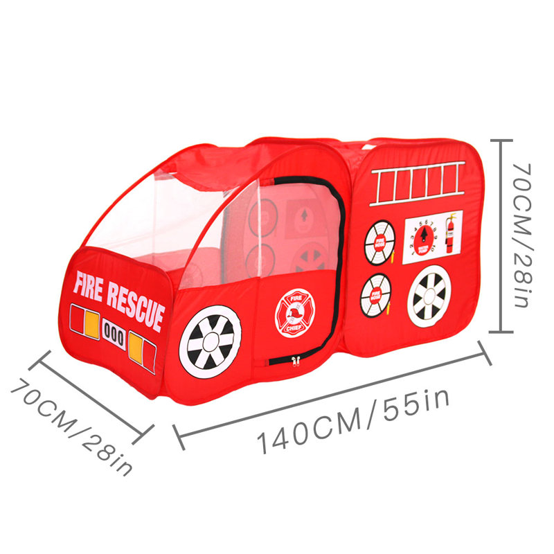 Tente de jeu d’intérieur/extérieur 5' x 2' avec sac de transport children fire engine style camion