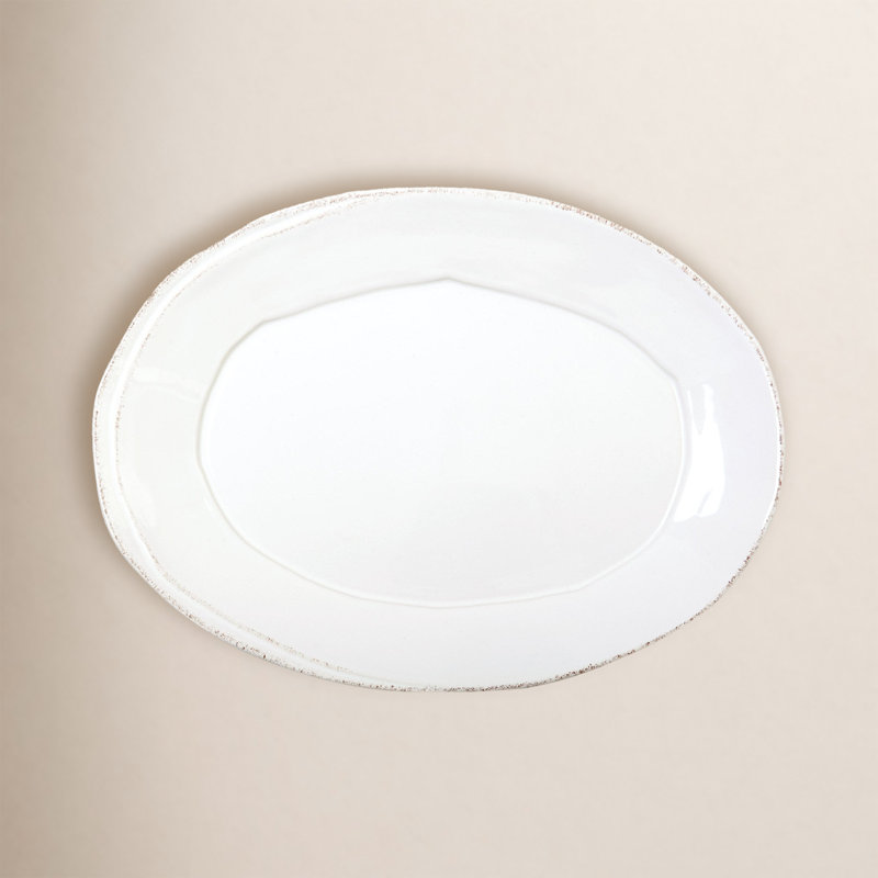 Petit plateau ovale blanc Lastra
