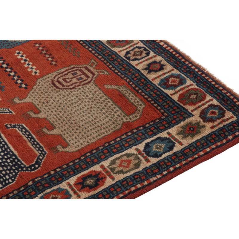 Rare One-of-a-Kind 4’3” X 6’4” Hand Knotted Area Rug