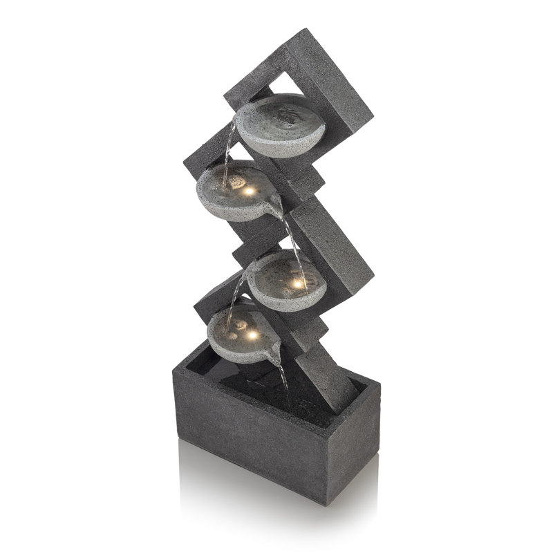 Dawsonville Outdoor Weather Resistant Cascade Fountain with Light