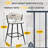 Upholstered Counter & Bar Stool With Metal Frame (Set Of 2)-1677991217-1677991216