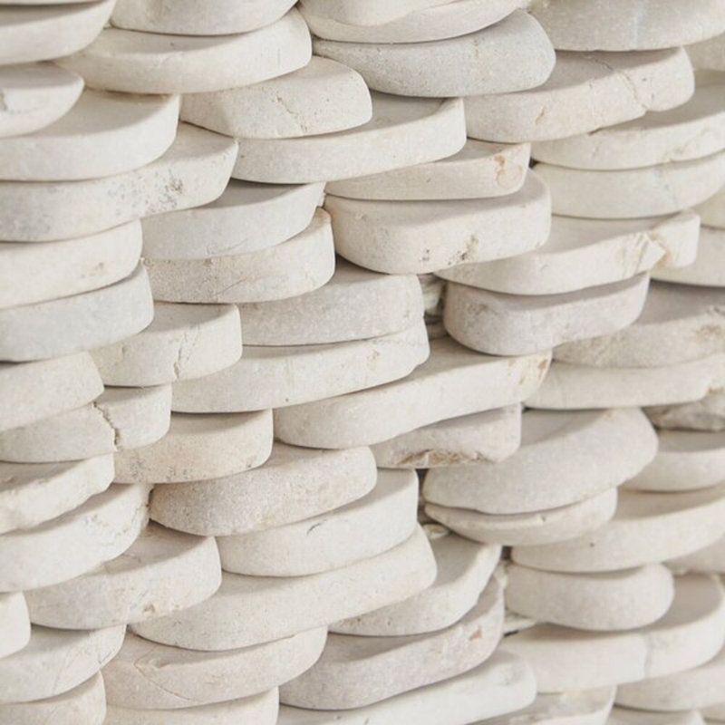 Nature 4x11 Stacked Honed Natural Stone Mosaic Tile, White