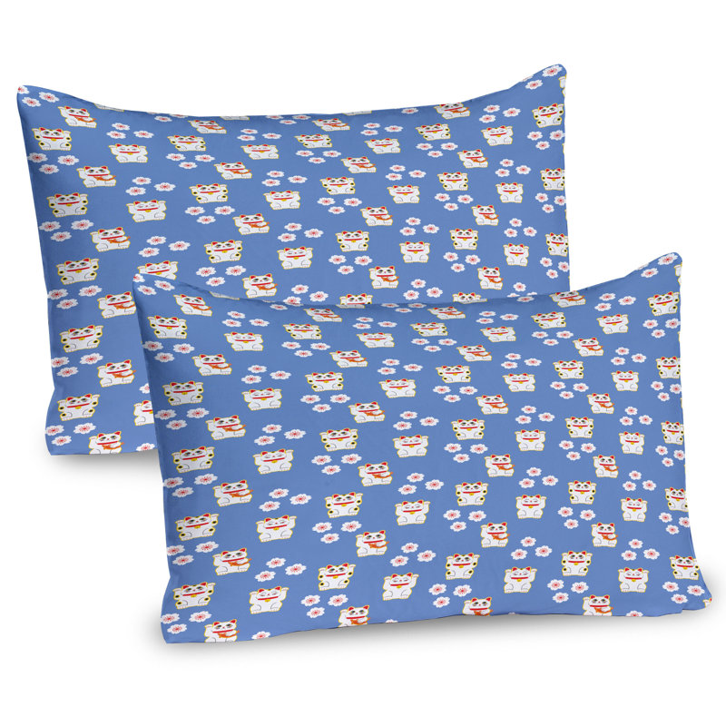 Ensemble de 2 taies décoratives pour chat Ambesonne Maneki-Neko, H 20 po x l 30 po