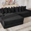 Canapé-lit 109,4 po convertible noir, lit de nuage pliable, sans assemblage, peu encombrant-489058553