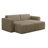 Berlare 2 - Piece Upholstered Compression Khaki Corduroy Modular Sectional Sofa – Fully Compressed, No Assembly Required-2065081949
