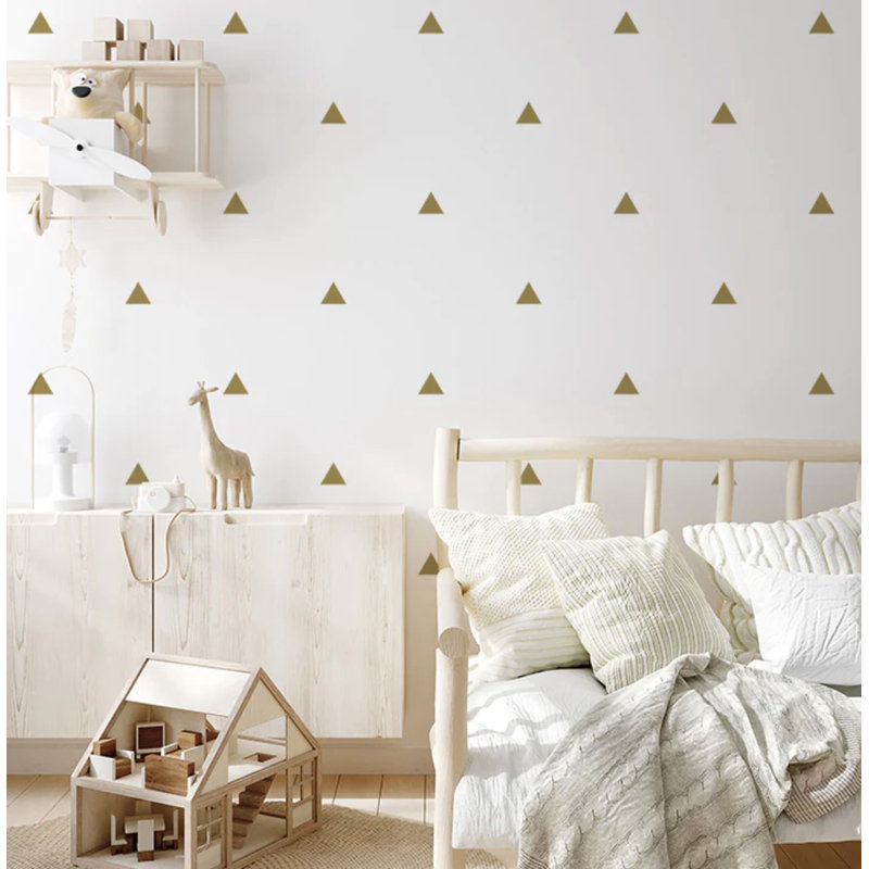 Abstract Non-Wall Damaging Wall Decal, Gold Metallic