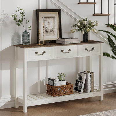 Farmhouse Console Table With Drawers, Entryway/Hallway/Sofa Table