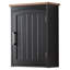 Armoire de rangement murale à porte simple avec tablette réglable Latitude Run® - blanc et gris-208945513