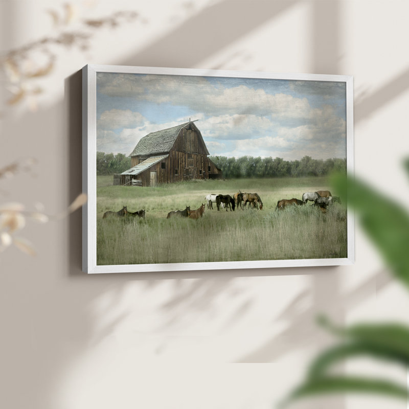 Serenity Pasture - Reproduction encadrée - Restickable, H 16 po x l 20 po, Blanc