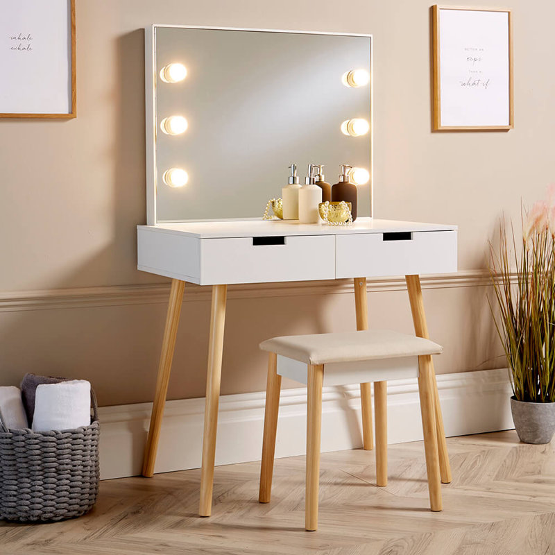 Maisy Dressing Table with Mirror
