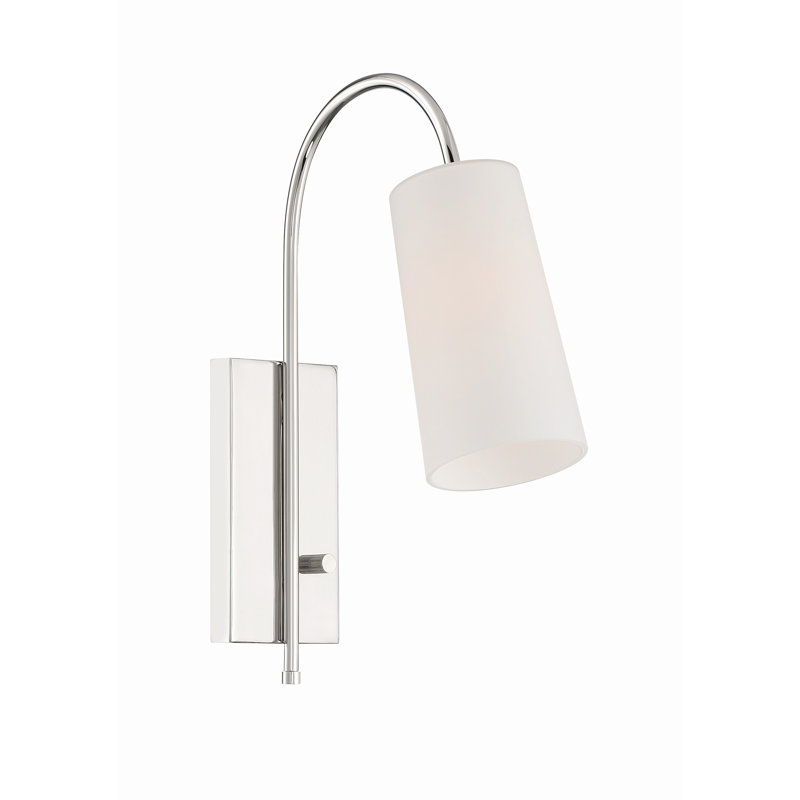 Alexa 1 Light Aged Brass Wall Mount, Nickel
