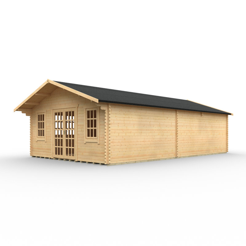 The Omega Tongue & Groove Log Cabin 18x30w