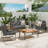 4-Piece Outdoor Furniture Patio Conversation Set with Weather-Resistant Metal Frame-97868550-98081343-128673740