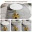 Table d'appoint ronde à plateau en marbre avec base piédestal conique (table seulement)-299177779