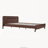 Solid Pine Queen Size Bed, Dark Walnut-1654718217