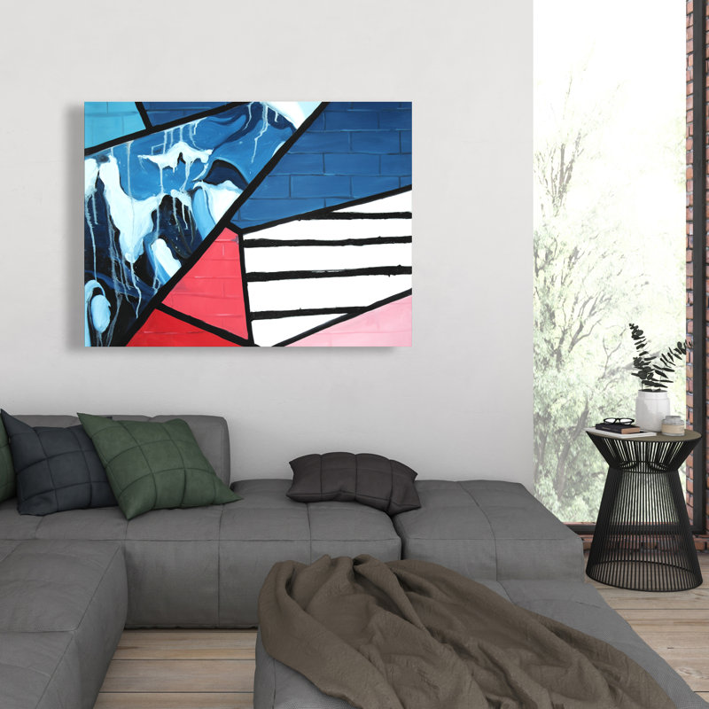Diagonal Unity - Red Brand New Canvas for Home Decor