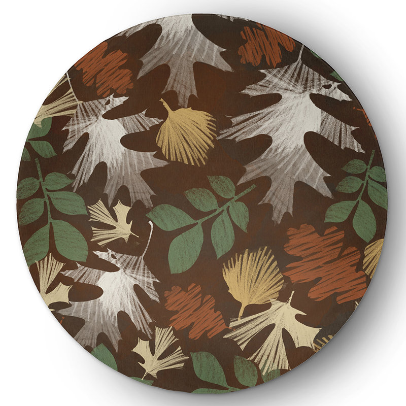 Chenille Floral Indoor Rug, Round 5'