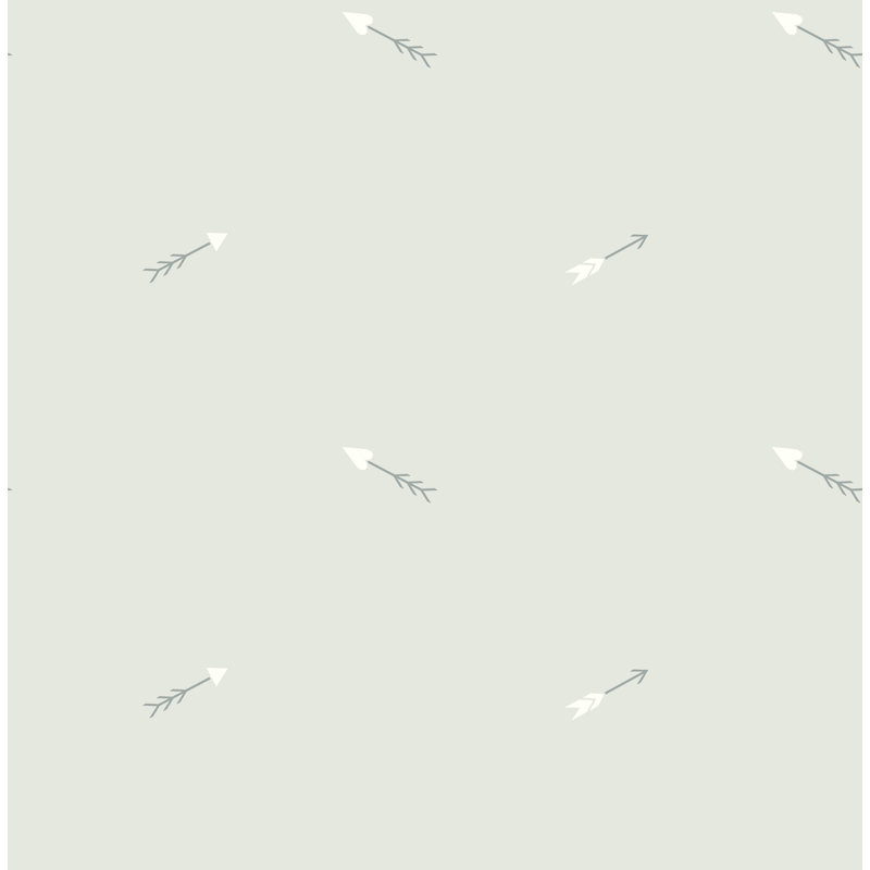 Rouleau de papier peint 33 pi x 20,5 po Kempst, Gris / Vert