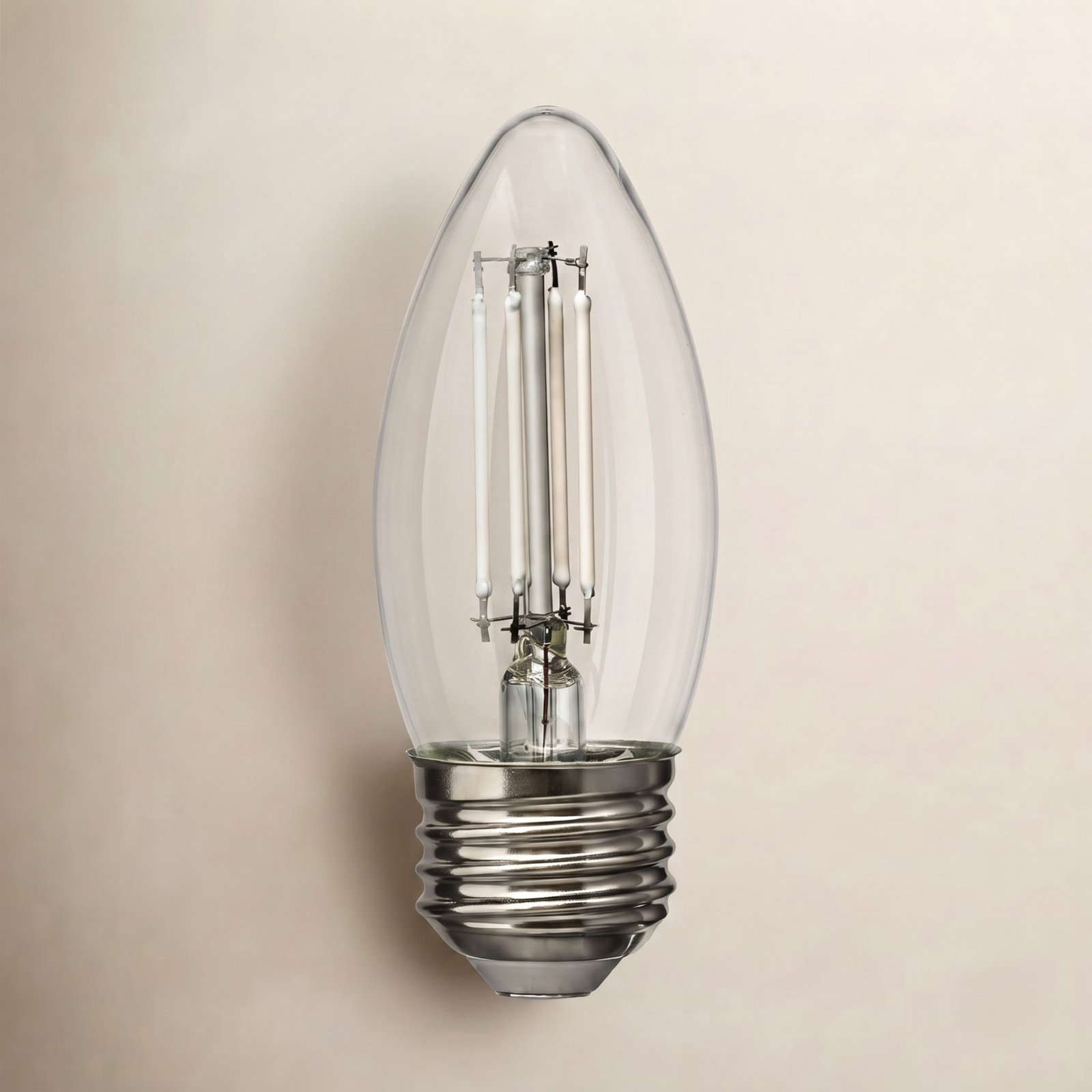 Branded Lamps 5W Torpedo Warm White Clear LED Bulb, 3000 Kelvins