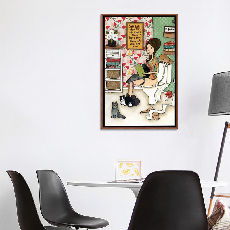 Petite Tourse tombant de Jamie Morath-impression, H 40 po x l 26 po x P 1,5 po, Toile classique avec cadre brun, Pas de tapis