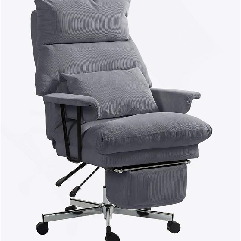 Fauteuil de direction très rembourré avec support lombaire et fonction d'inclinaison pour un confort et une ergonomie maximaux, gris