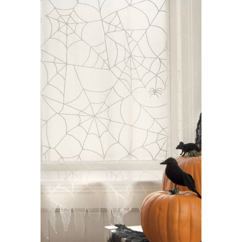 Creepy Crawly Lace Sheer Curtain Single Panel