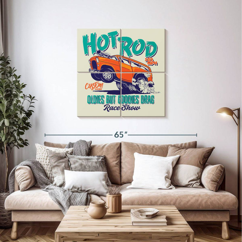 Mehar Hot Rod Race Show Poster, 38" H x 38" W