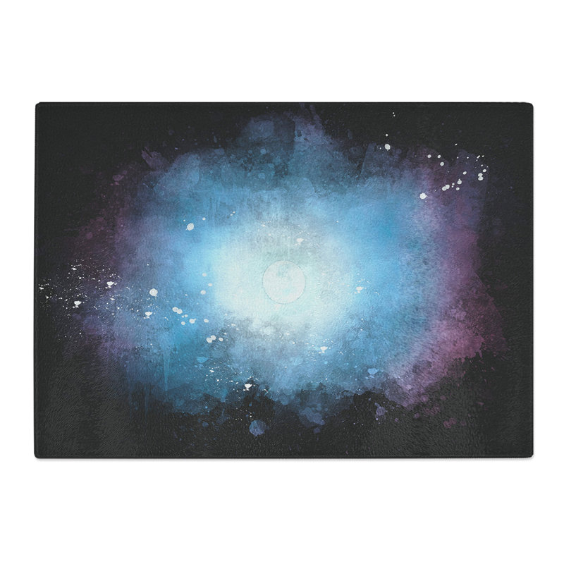 Tempered Glass Moon in the Sky Chopping Board, 28.5 cm x 39 cm
